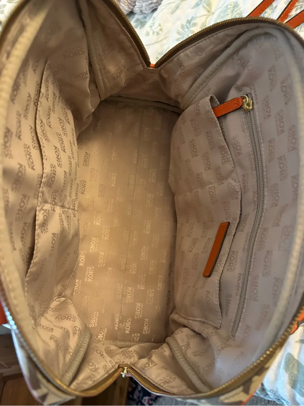 Michael Kors Brown and orange satchel